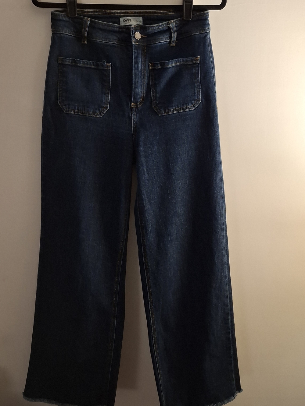 OAT New York Wide-Leg Women's Jeans in Dark Blue